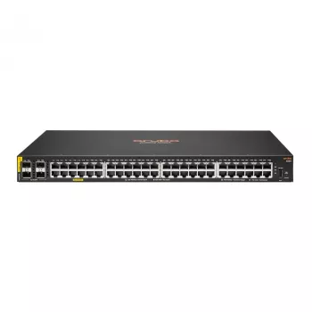 Switch gerido HPE Aruba CX 6000 48 portas Gigabit PoE Class4 4xSFP 370W L3 1U para rack