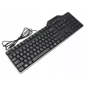 Teclado com fio Dell CWFJ4 USB, 104 teclas, tamanho completo, conector USB-A