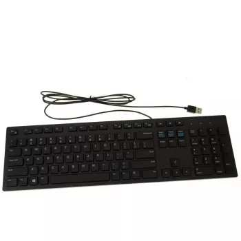 Teclado Dell USB 104 teclas RKR0N com teclas multimédia, ligação USB com fio