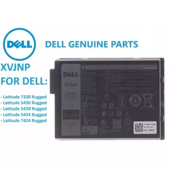 Bateria de laptop Dell XVJNP 53.5Wh 3 células de iões de lítio para portáteis Dell compatíveis