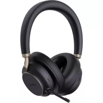 Headset sem fios Yealink BH76 Plus Teams — preto, compatibilidade USB-C/USB-A, certificado Microsoft Teams