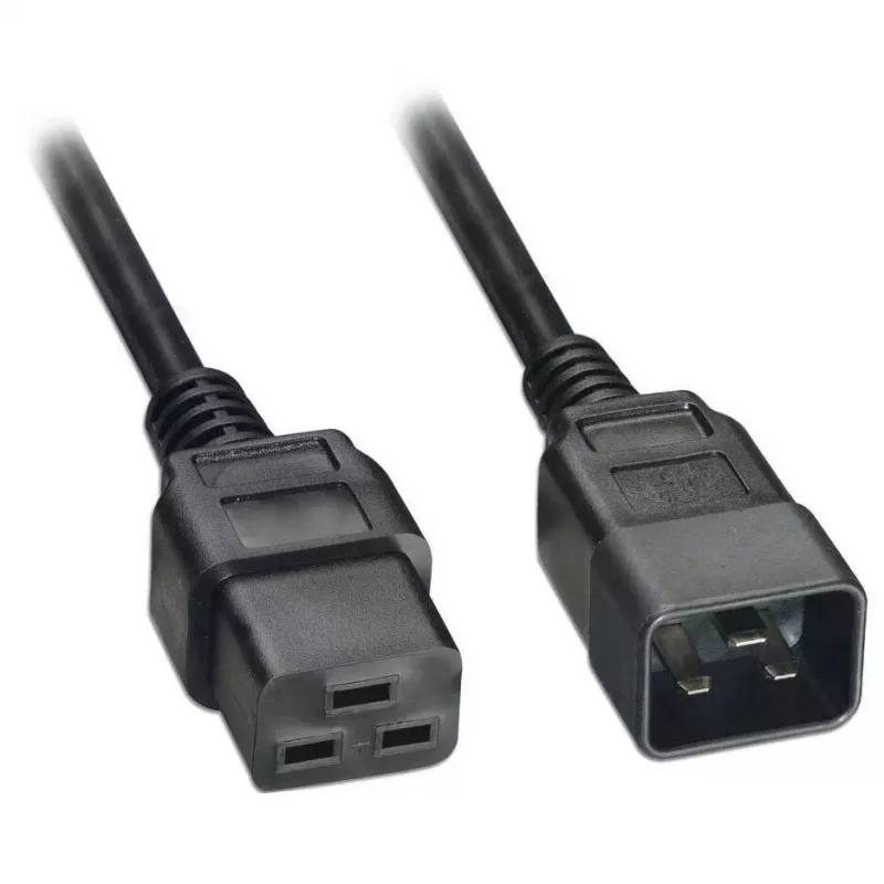Cabo de extensão para servidor Akyga AK-UP-03 IEC C20 para C19, 1,8 m, preto