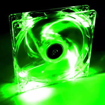 Akyga AW-12A-BG ventoinha de caixa de 120 mm, 4 LEDs verdes, Molex