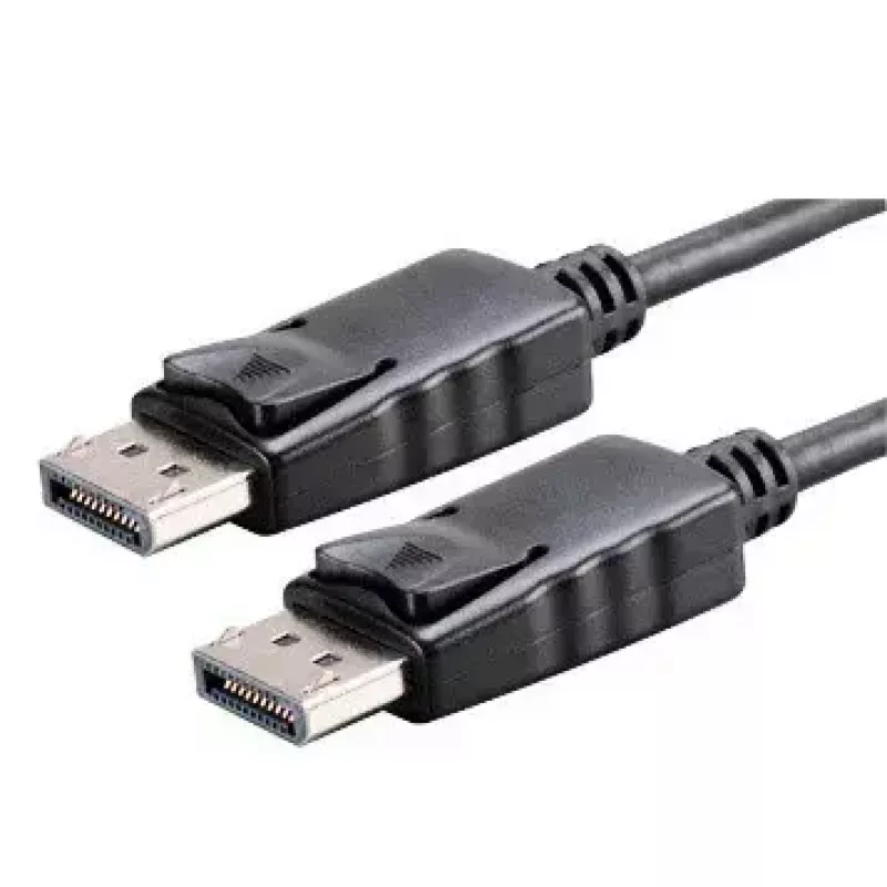 Cabo DisplayPort Akyga AK-AV-10, macho/macho, fichas banhadas a ouro, 1,8 m, preto
