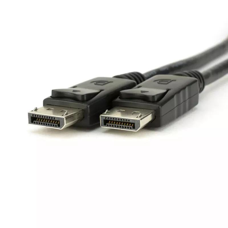Cabo DisplayPort Akyga AK-AV-10, macho/macho, fichas banhadas a ouro, 1,8 m, preto