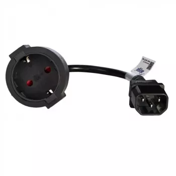 Cabo adaptador de alimentação Akyga AK-PC-10A IEC C14 para conector fêmea de contacto de proteção (CEE 7/3), 10 A, 0,15 m, preto