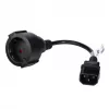 Cabo adaptador de alimentação Akyga AK-PC-10A IEC C14 para conector fêmea de contacto de proteção (CEE 7/3), 10 A, 0,15 m, preto