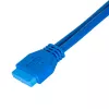 Cabo adaptador interno USB 3.0 Akyga AK-CA-62, conector de 19 pinos para 2 x conector fêmea USB-A, 0,65 m