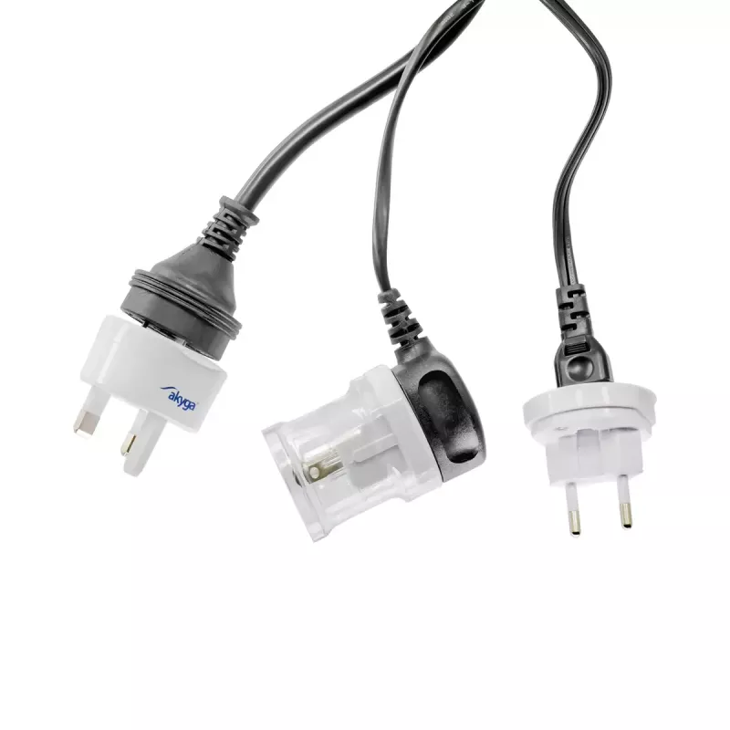 Adaptador de viagem universal Akyga AK-AD-61, mundial, 10 A, branco
