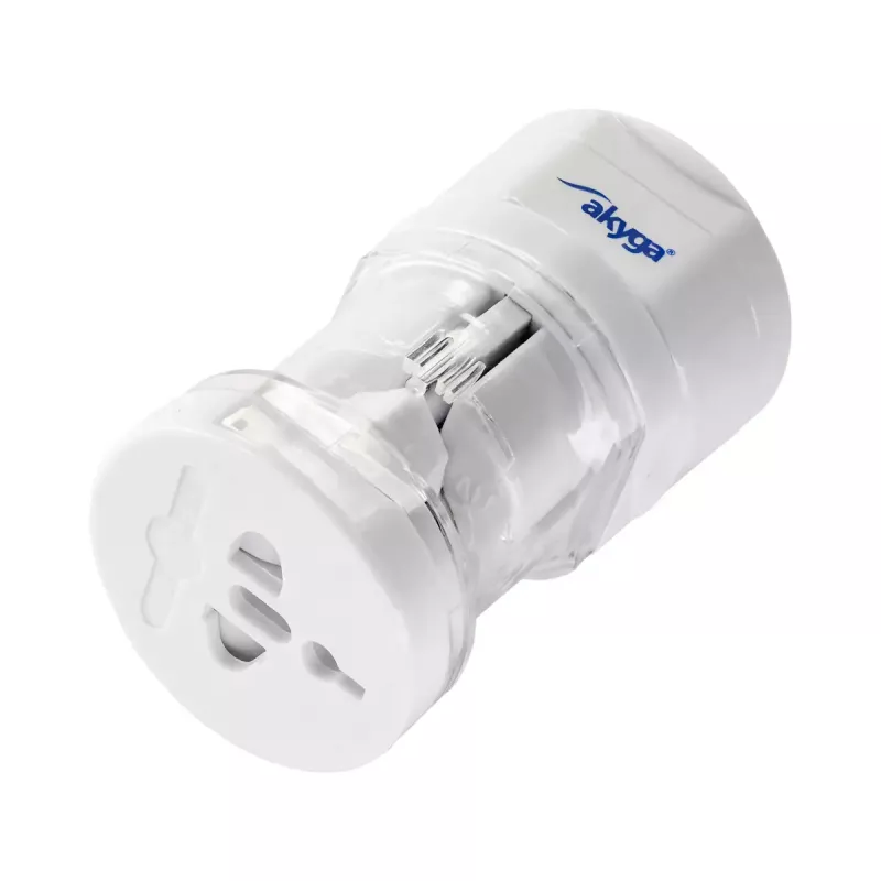 Adaptador de viagem universal Akyga AK-AD-61, mundial, 10 A, branco