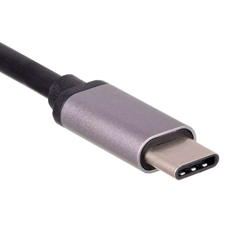 Adaptador USB-C para Gigabit Ethernet Akyga AK-AD-65, RJ45, 15 cm, prateado