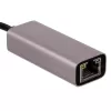 Adaptador USB-C para Gigabit Ethernet Akyga AK-AD-65, RJ45, 15 cm, prateado
