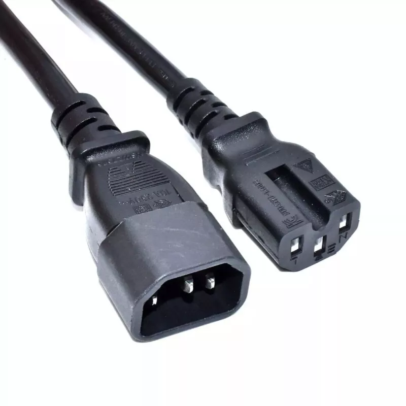 Cabo de alimentação para servidor Akyga AK-UP-06 IEC C14 para C15, 1,8 m, preto