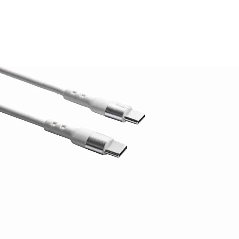 Cabo USB-C para USB-C Akyga AK-USB-41, USB 2.0, 60 W, 1,8 m, branco
