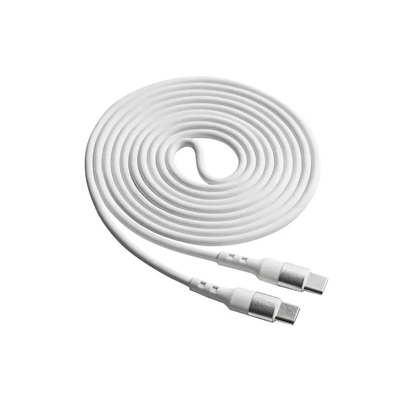 Cabo USB-C para USB-C Akyga AK-USB-41, USB 2.0, 60 W, 1,8 m, branco