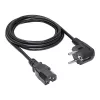 Cabo de alimentação para servidor Akyga AK-UP-08, CEE 7/7 para IEC C15, cobre 3 x 1 mm², 1,8 m, preto