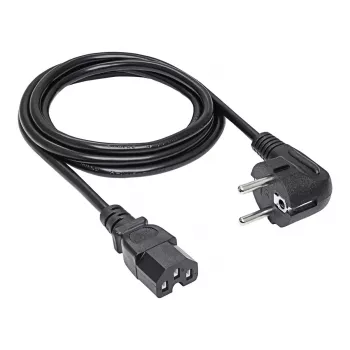 Cabo de alimentação para servidor Akyga AK-UP-08, CEE 7/7 para IEC C15, cobre 3 x 1 mm², 1,8 m, preto