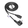 Cabo de alimentação para servidor Akyga AK-UP-08, CEE 7/7 para IEC C15, cobre 3 x 1 mm², 1,8 m, preto