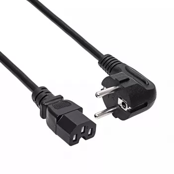Cabo de alimentação para servidor Akyga AK-UP-08, CEE 7/7 para IEC C15, cobre 3 x 1 mm², 1,8 m, preto