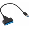 Cabo adaptador SATA para USB-A 3.0 Akyga AK-CA-86 para unidades de 2,5 polegadas, 0,3 m, preto
