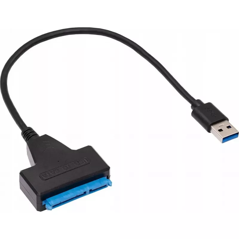 Cabo adaptador SATA para USB-A 3.0 Akyga AK-CA-86 para unidades de 2,5 polegadas, 0,3 m, preto