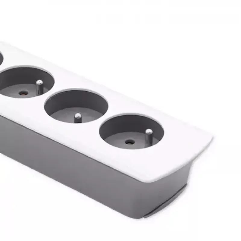 Extensão elétrica Qoltec 50297 1,8 m 6 tomadas AC para interior cinzento branco