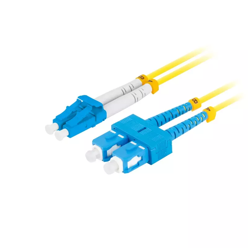 Cabo de fibra ótica LANBERG FO-SULU-SD11-0020-YE, 2 m, G.657.A1, SC para LC, amarelo