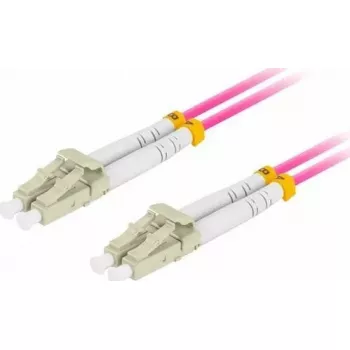 Lanberg FO-LULU-MD41-0030-VT cabo de ligação de fibra, MM LC/UPC-LC/UPC Duplex, OM4 50/125, 3 m, violeta