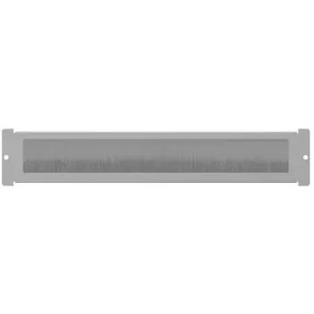 Painel de escovas 19 polegadas LANBERG AK-1106-S — cinzento, gestão de cabos para abertura de rack 1U