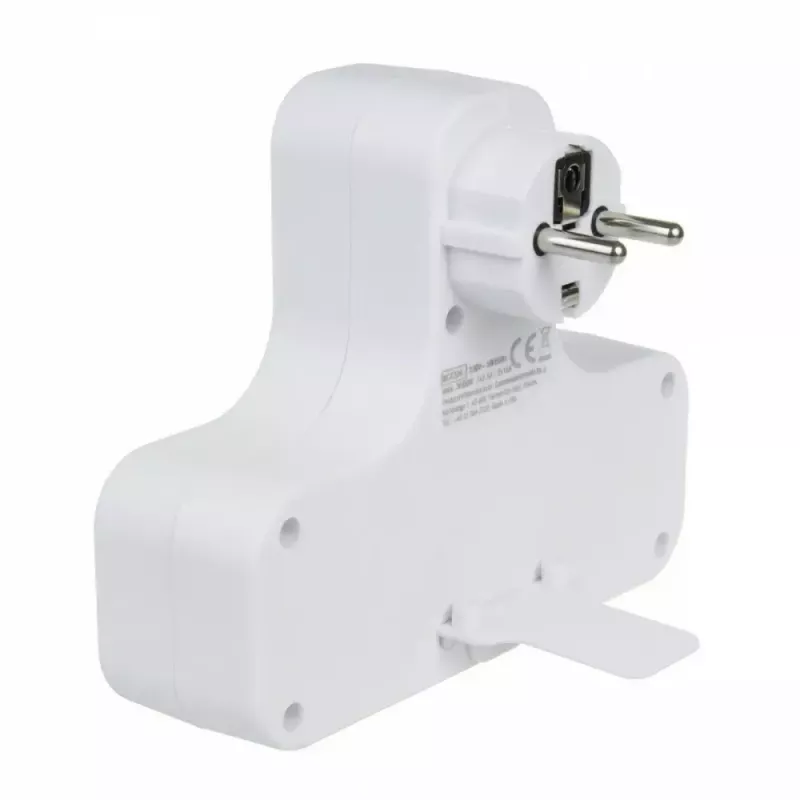 Extensão elétrica x4 com interruptor MACLEAN MCE244 — extensão de 4 tomadas com interruptor individual