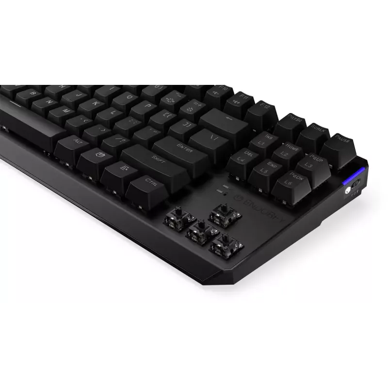 Teclado ENDORFY Thock TKL Wireless preto mecânico RGB LED 87 teclas