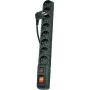 Extensão elétrica Acar S8 Dual, 8 tomadas com proteção contra sobretensões, cabo de 3 m, preto (W1750)