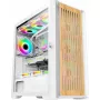 Caixa de computador VETENI Woody ARGB, ATX, branco