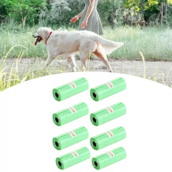Sacos para dejetos de cão Extralink verdes sacos de plástico para dejetos de cão 8 rolos 120 unidades