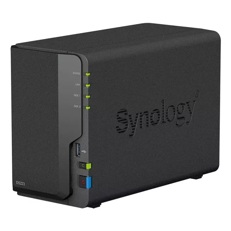 Synology DiskStation DS223 NAS 2 baías com 2x 6TB HAT3300 (12TB)