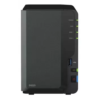 Synology DiskStation DS223 NAS 2 baías com 2x 6TB HAT3300 (12TB)