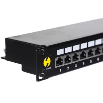 Patch panel NETRACK 104-03 19 polegadas 24 portas para cablagem de rede RJ45