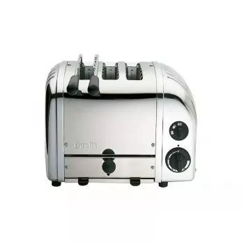 Torradeira de 3 fatias Dualit Combi 2+1S, 1700 W, alumínio prateado/aço inoxidável