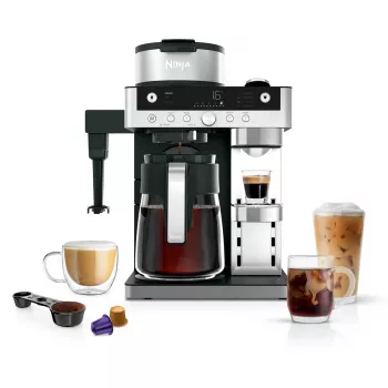 Máquina de café de filtro Ninja CFN802EU — semiautomática, depósito de água de 1,8 litros, 1550 W, preta