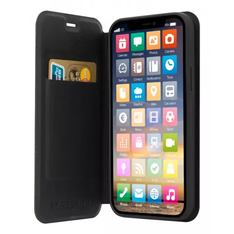 Capa carteira Screenor Clever Galaxy A36/A56 17 cm preta