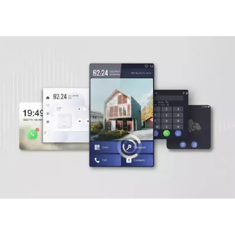 Videoporteiro Hikvision DS-KD8003-IME1(B)/NS 2 MP preto aço inoxidável