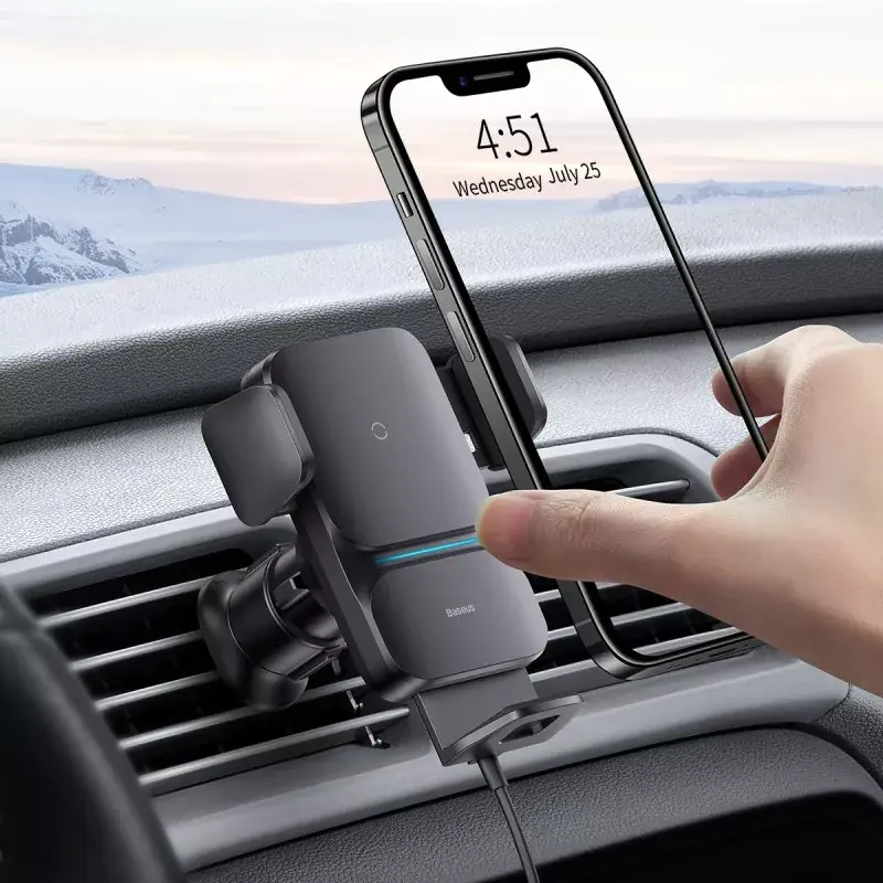 Suporte ativo Baseus Wisdom suporte de automóvel carregador sem fios