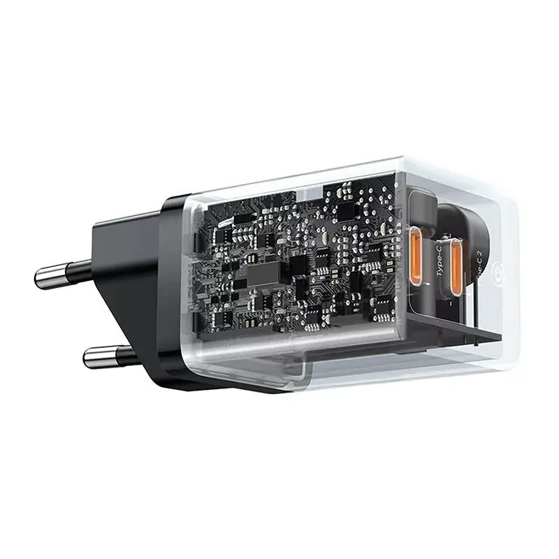 Carregador de parede Baseus GaN5 40 W, 2x USB-C (preto)