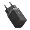 Carregador de parede Baseus GaN5 40 W, 2x USB-C (preto)