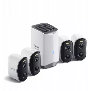 Kit de câmara de vigilância exterior Baseus Security N1 Plus 2K — 4 câmaras