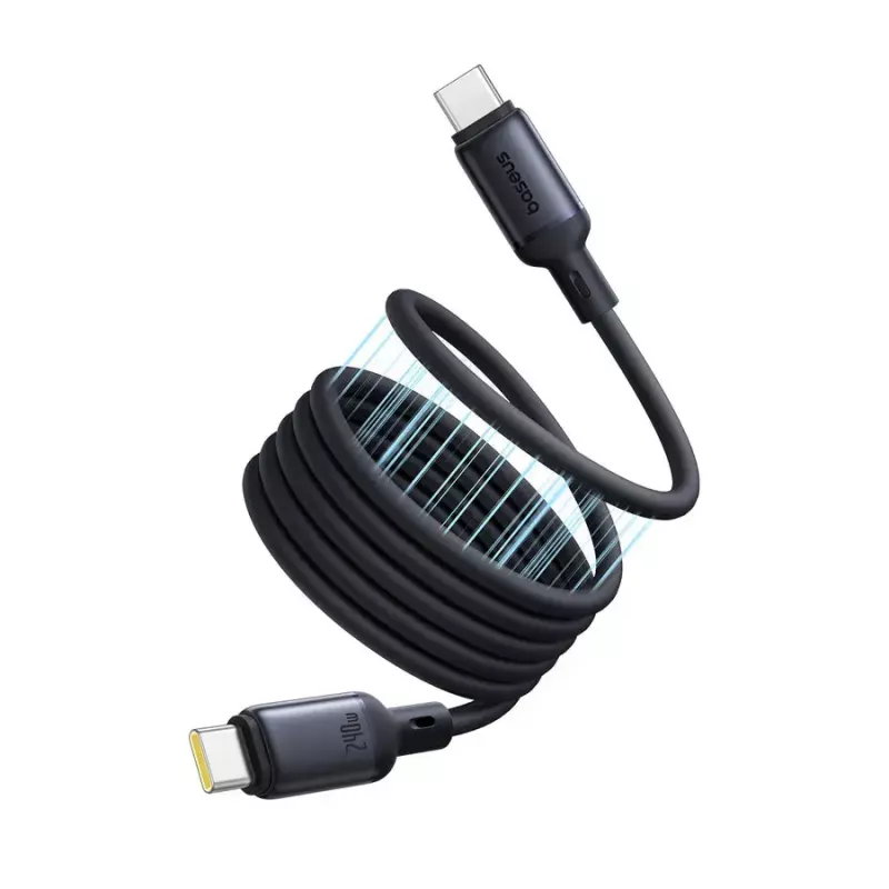 Cabo USB-C para USB-C Baseus PicoGo 1 m, preto, transferência de dados até 0,48 Gbit/s
