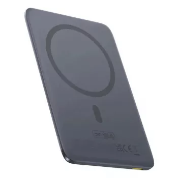 Powerbank portátil Baseus PicoGo ultra-fino 5000 mAh, saída 20 W, carregamento sem fios, USB-C, cinzento