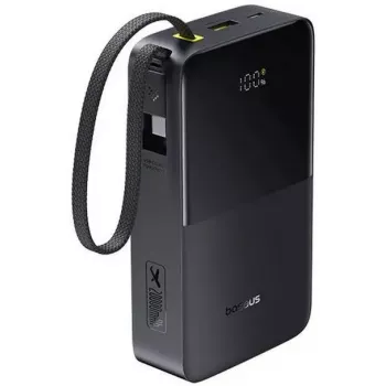 Powerbank Baseus EnerFill Bipow2 Pro – 20000 mAh, PD 3.0 & QC 3.0, 22,5 W, 1×USB-A + 1×USB-C, preto, até 3 dispositivos