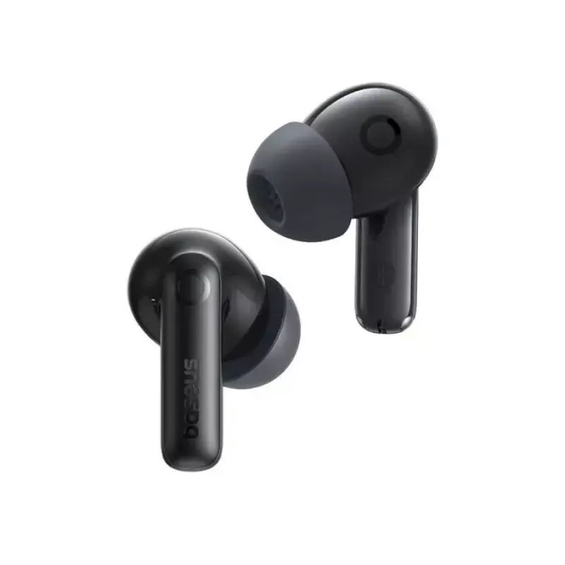 Headset Baseus Bass BP1 True Wireless Stereo (TWS) In-Ear Bluetooth preto – para chamadas e música