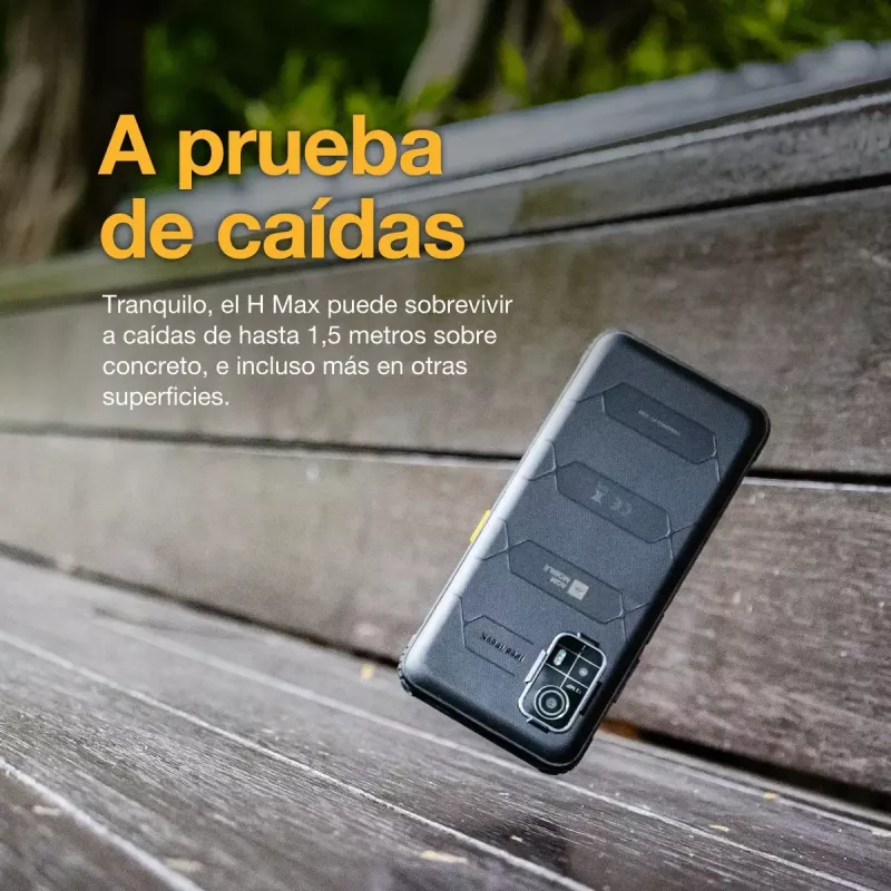 Smartphone AGM H Max — ecrã de 16,7 cm (6,56 polegadas), Android 14, 4 GB RAM, 256 GB, Dual SIM, 10000 mAh, IP68, preto